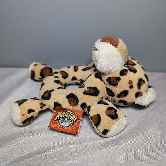 Adventure Planet Gentle Treasures Leopard Plush Rattle Baby Ring - Picture 5 of 9